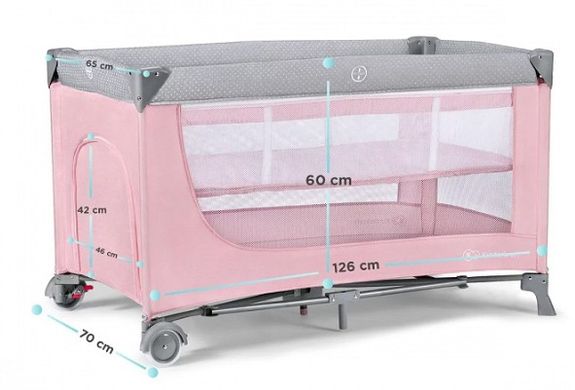 Ліжко-манеж Kinderkraft Leody Pink (KCLEOD00PNK0000)