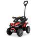 Дитячий електричний квадроцикл-толокар 3в1 Bambi Racer M 6427EBLR-3 червоний з батьківською ручкою, передні фари зі світлом, пульт дистанційного керування