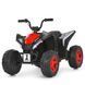 Детский квадроцикл на аккумуляторе Bambi Racer M 6283EL-3 красно-черный передние и задние фары со светом, 2 мотора, педаль-тормоз