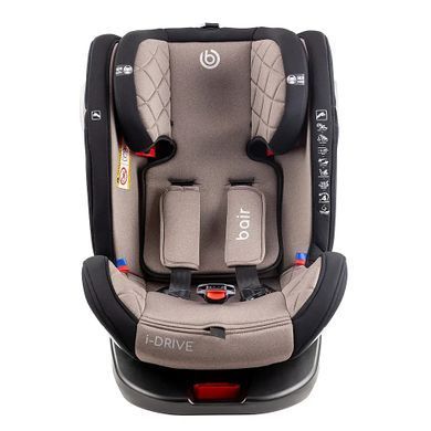 Автокрісло поворотне Bair i-Drive 360 Isofix BG-03 Greige з додатковим бічним захистом, 3 положення нахилу спинки
