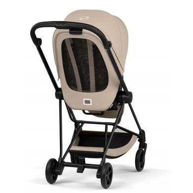 Коляска 2в1 Cybex Mios Comfort 5.0 Cozy Beige шасси Matt Black сборка люльки из шасси, легкая и маневренная, амортизация всех колес