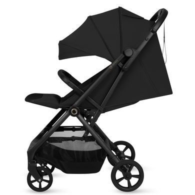 Прогулянкова коляска Lionelo TANSI BLACK ONYX з просторим спальним місцем, амортизація коліс, складання однією рукою