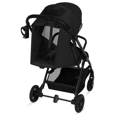 Прогулянкова коляска Lionelo TANSI BLACK ONYX з просторим спальним місцем, амортизація коліс, складання однією рукою