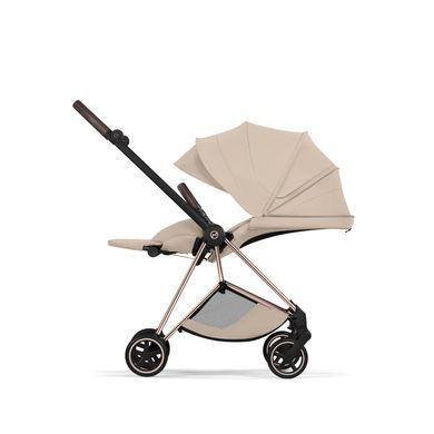 Текстиль для прогулочного блока Cybex Mios Style Collection Cozy Beige с регулируемым капюшоном XXL, вентиляция спинки, ремни безопасности One Pull