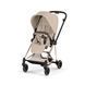Текстиль для прогулочного блока Cybex Mios Style Collection Cozy Beige с регулируемым капюшоном XXL, вентиляция спинки, ремни безопасности One Pull