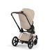 Тканевый чехол для прогулочного блока Cybex Priam/e-Priam Style Collection Cozy Beige с увеличенным капюшоном, ремни One-Pull