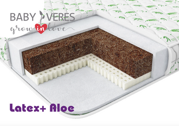 Матрас детский подростковый Baby Veres "Latex+" Aloe vera 190х80х14 см