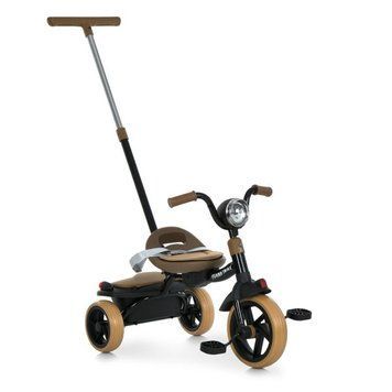 Триколісний дитячий велосипед TURBOTRIKE MT 1037-1 Black з батьківською ручкою, ремені безпеки, фара зі світлом