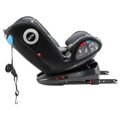 Автокрісло поворотне Bair i-Drive 360 Isofix GM-02 Graphite Midnight з додатковим бічним захистом, 3 положення нахилу спинки