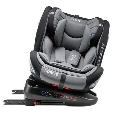 Автокрісло поворотне Bair i-Drive 360 Isofix GM-02 Graphite Midnight з додатковим бічним захистом, 3 положення нахилу спинки