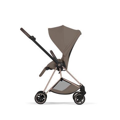 Текстиль для прогулочного блока Cybex Mios Style Collection Coconut Brown с регулируемым капюшоном XXL, вентиляция спинки, ремни безопасности One Pull