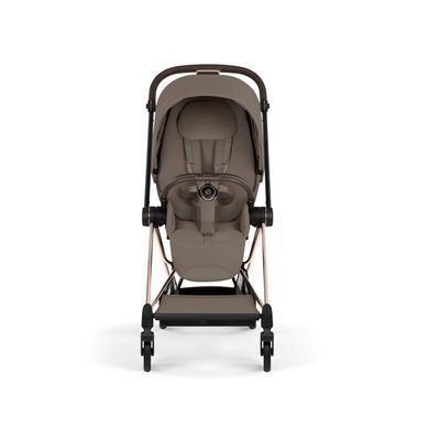 Текстиль для прогулочного блока Cybex Mios Style Collection Coconut Brown с регулируемым капюшоном XXL, вентиляция спинки, ремни безопасности One Pull