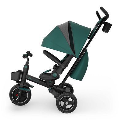 Триколісний велосипед для дітей 6в1 Kinderkraft Spinstep 2 Plus Green (KRSPST02GREPL00) трансформер, оберт на 360, регулювання спинки