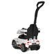 Каталка-толокарь Bambi Racer M 6129EL-1 белая с родительской ручкой, музыка, на батарейках, фары со светом