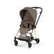 Текстиль для прогулочного блока Cybex Mios Style Collection Coconut Brown с регулируемым капюшоном XXL, вентиляция спинки, ремни безопасности One Pull