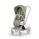 Тканевый чехол для прогулочного блока Cybex Priam/e-Priam Style Collection Sage Green с увеличенным капюшоном, ремни One-Pull