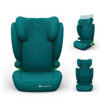 Автокресло Kinderkraft Junior Fix 2 Plus i-Size Green (KCJUFI20GRNPL0N) с обивкой AIR FLOW, крепление ISOFIX, боковая защита SPS, H-GUARD