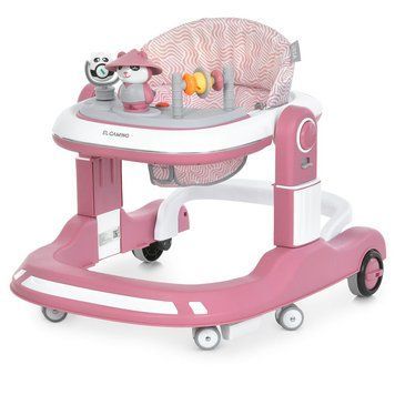 Ходунки-пушер 2в1 EL CAMINO ME 1200 URSA Pink с игрушками и музыкой