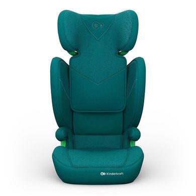 Автокрісло Kinderkraft Junior Fix 2 Plus i-Size Green (KCJUFI20GRNPL0N) з оббивкою AIR FLOW, кріплення ISOFIX, бічний захист SPS, H-GUARD