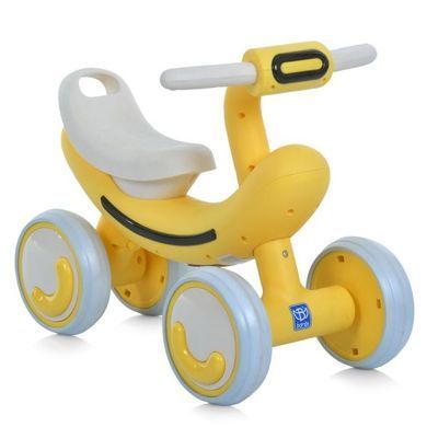 Каталка-толокарь BAMBI M 6239E-6 желтая с LED-подсветкой корпуса, светящаяся фара, музыка