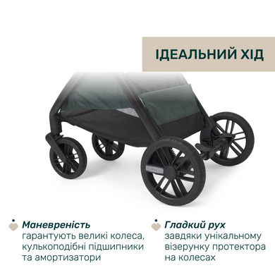Коляска 2в1 Chicco Bellagio 2 FIR TREE со сборкой OneTouch, реверсивное сиденье, большие колеса с амортизацией