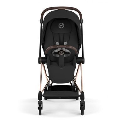 Коляска 2в1 Cybex Mios Comfort 5.0 Sepia Black шасси Rose Gold сборка люльки из шасси, легкая и маневренная, амортизация всех колес
