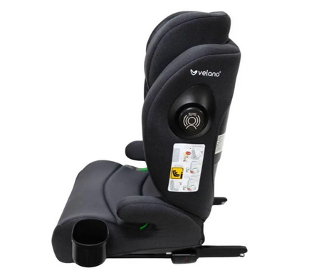 Автокрісло VELANO Forza i-Size ISOFIX grey регульований підголівник, підсклянник у комплекті, направляюча плечового ременя та направляюча поясного ременя