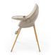Стульчик для кормления 3 в 1 Kinderkraft Fini Up Beige (KHFINIUPBEG0000) с режимом шезлонг для новорожденных, дуга с 3 игрушками, двойной поднос