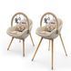 Стульчик для кормления 3 в 1 Kinderkraft Fini Up Beige (KHFINIUPBEG0000) с режимом шезлонг для новорожденных, дуга с 3 игрушками, двойной поднос