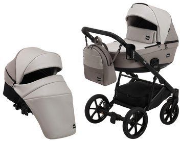 Коляска 2 в 1 Bair Kiwi шкіра 100% BK-14/13 беж - капучіно