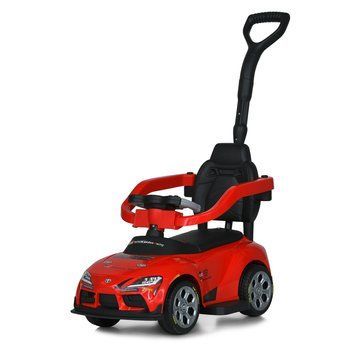 Каталка-толокар Bambi Racer  M 6129EL-3 червона з батьківською ручкою, музика, на батарейках, фари зі світлом
