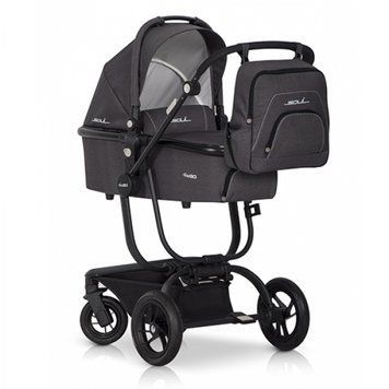 Коляска 2 в 1 EasyGo Soul (без сумки) 9023-EGS-04, anthracite, графит