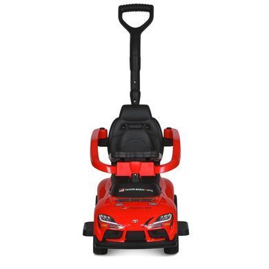 Каталка-толокар Bambi Racer  M 6129EL-3 червона з батьківською ручкою, музика, на батарейках, фари зі світлом