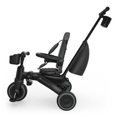Велосипед триколісний дитячий Kinderkraft Jazz 3 Green (KRJAZZ03GRE0000) з обертовим сидінням на 360, регулювання ручки, компактне складання