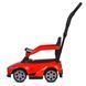 Каталка-толокар Bambi Racer  M 6129EL-3 червона з батьківською ручкою, музика, на батарейках, фари зі світлом