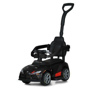 Каталка-толокар Bambi Racer  M 6129EL-2 чорна з батьківською ручкою, музика, на батарейках, фари зі світлом