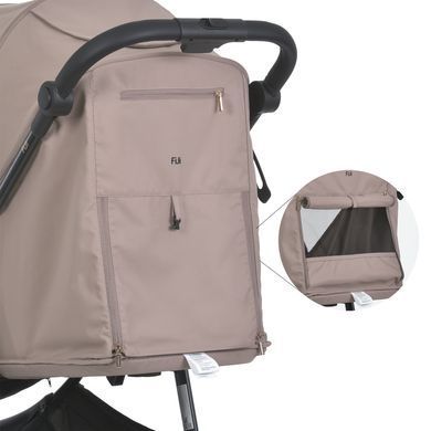 Прогулянкова коляска EL CAMINO FIJI ME 1113-2 Beige Matt з великим копюшоном та системою амортизації