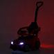 Каталка-толокарь Bambi Racer M 6129EL-2 черная с родительской ручкой, музыка, на батарейках, фары со светом