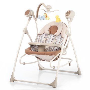 Люлька-качели CARRELLO Nanny 3в1 CRL-0005 Beige Stripe /1/ MOQ