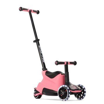 Самокат-трансформер для дітей 4в1 smarTrike Xtend Ride-on Salmon Pink з батьківською ручкою, великі колеса зі світлодіодним підсвічуванням, система Xtend
