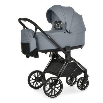 Універсальна коляска 2в1 El Camino Prestige ME 1124-3 Frost Gray з реверсивним блоком, великі колеса, амортизація, компактне складання