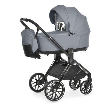 Універсальна коляска 2в1 El Camino Prestige ME 1124-3 Frost Gray з реверсивним блоком, великі колеса, амортизація, компактне складання