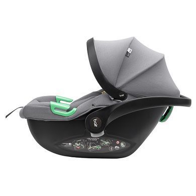 Автокресло Bair Orbit with Base i-size ORB-05 Grey с вращающейся базой ISOFIX, вкладыш для новорожденных, съемный текстиль