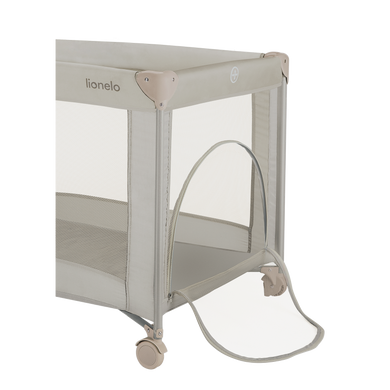 Манеж Lionelo AMELIE BEIGE SAND з компактним складанням, легка вага, сумка для транспортування, матрац із піни T25