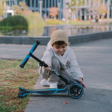 Самокат-трансформер для детей 4в1 smarTrike Xtend Ride-on Salmon Pink с родительской ручкой, большие колеса со светодиодной подсветкой, система Xtend