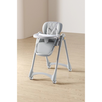 Стул для кормления Adbor Magnus YY3-3 gray с регулировкой спинки, съемная обивка из экокожи