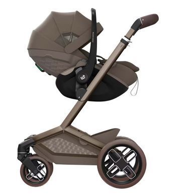 Автокрісло MAXI-COSI Pebble Slide Pro Oak Truffle з функцією Easy-in, легка вага, великий капюшон, вентиляції ClimaFlow, регулювання підголівника