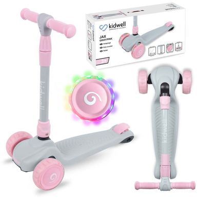 Дитячий самокат Kidwell Jax gray/pink