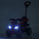 Дитячий квадроцикл на акумуляторі 3в1 Bambi Racer M 6274EBLR-8 рожевий з функцією каталки-толокара, батьківська ручка, пульт дистанційного керування