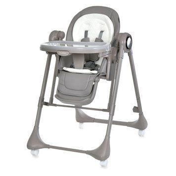 Стульчик для кормления-качели 2в1 BAMBI M 6318 DORMI Greige с электрической укачкой, съемный поднос, колеса для перемещения